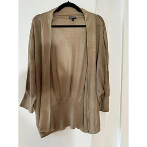 Express Women's Beige Knit Open Front Cardigan Medium